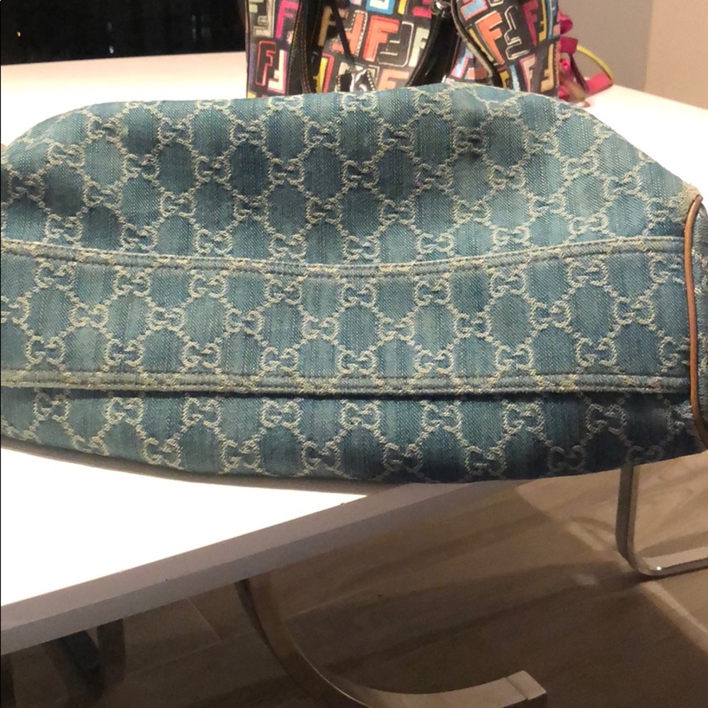 GUCCI medium denim Sukey Bag - Picture 8 of 8